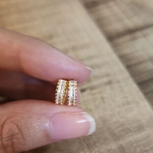 Elegant Gold Diamond Earrings